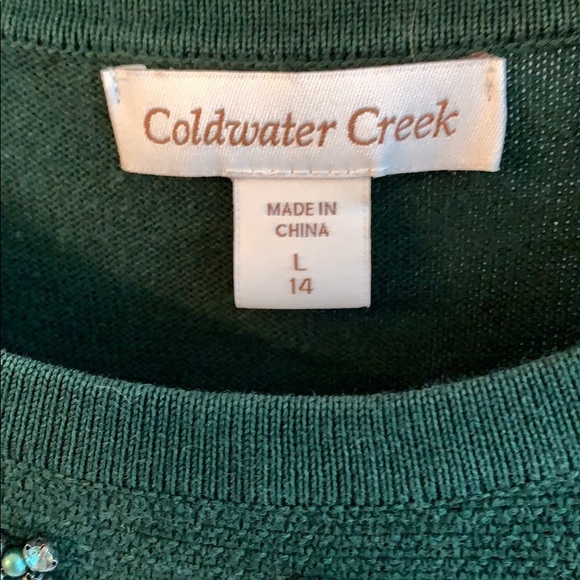 Coldwater Creek Short Sleeved Top with Decor!  ❤️ - Picture 4 of 4